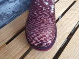 UGG Boots Short Sequin Bordeaux Lammfell Pailletten