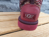 UGG Boots Short Sequin Bordeaux Lammfell Pailletten