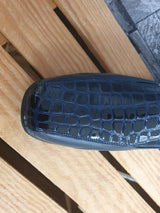 Damen Halbschuhe Blau Lack