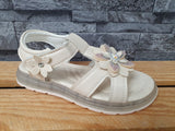 Kinder Sommersandalen mit Klettverschluss – Blumenmotiv