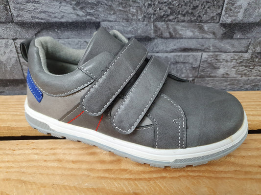 Kinder Schuhe Freizeitschuhe 2 x Klett  Grau & Blau & Schwarz