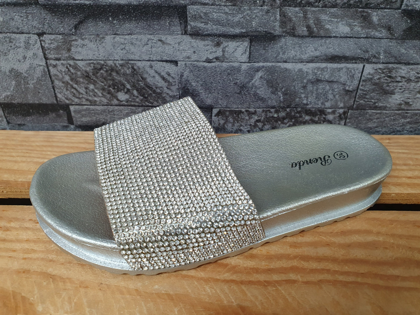 Mädchen Pantolette Sandalette Schuhe Strandschuhe Glitzer