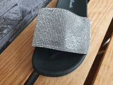 Mädchen Pantolette Sandalette Schuhe Strandschuhe Glitzer