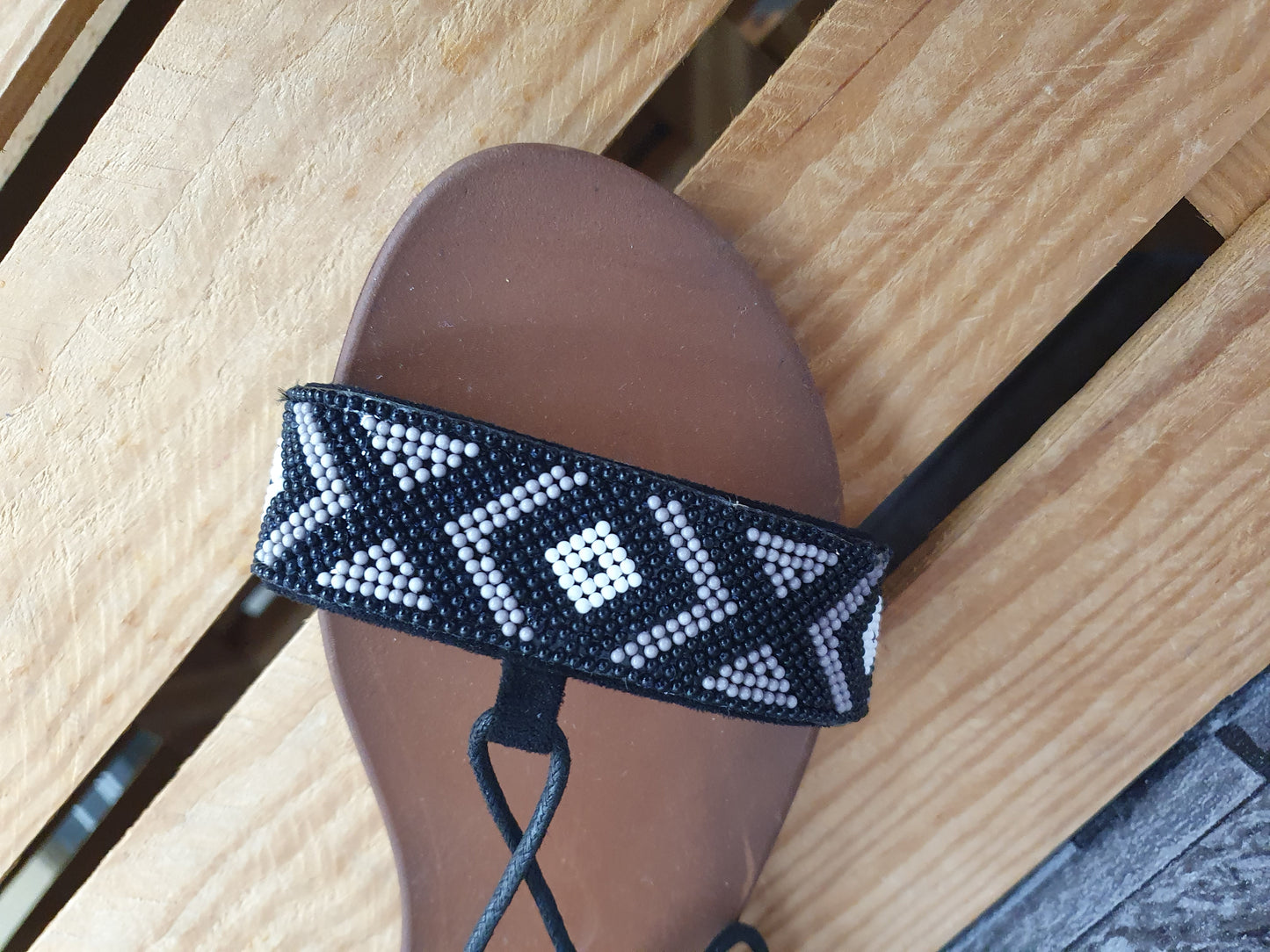 Damen Riemensandalen Schnürsandalen¹Sandalen Schsarz
