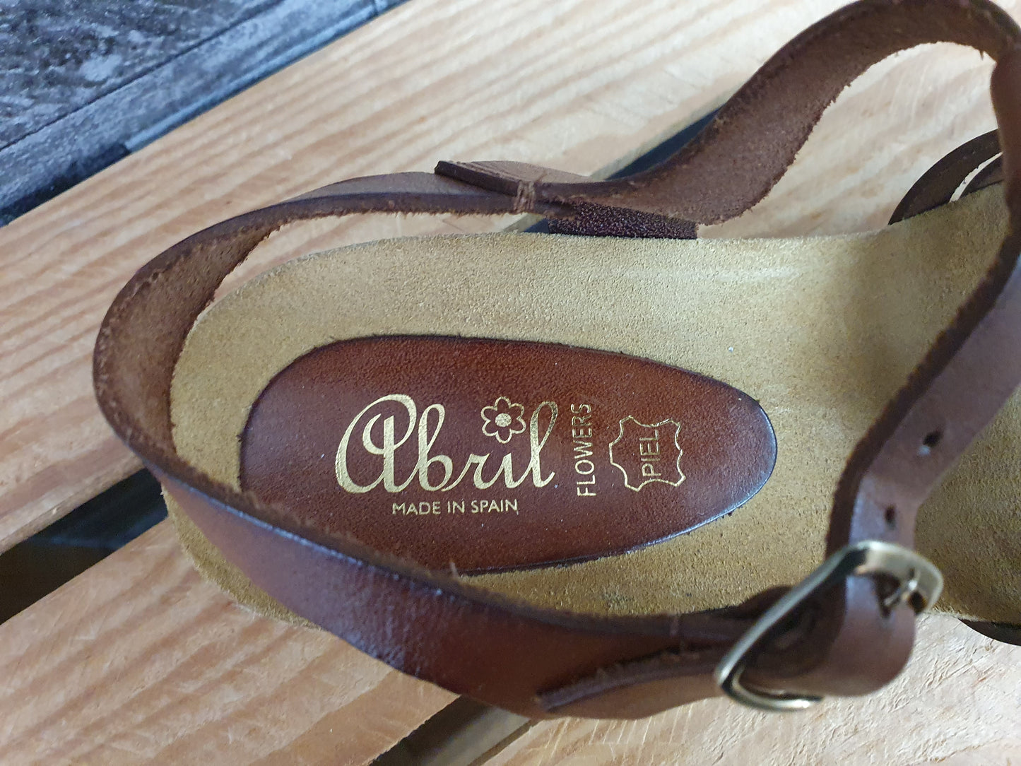 Damen Abril  Spanische Sandalen Leder Braun
