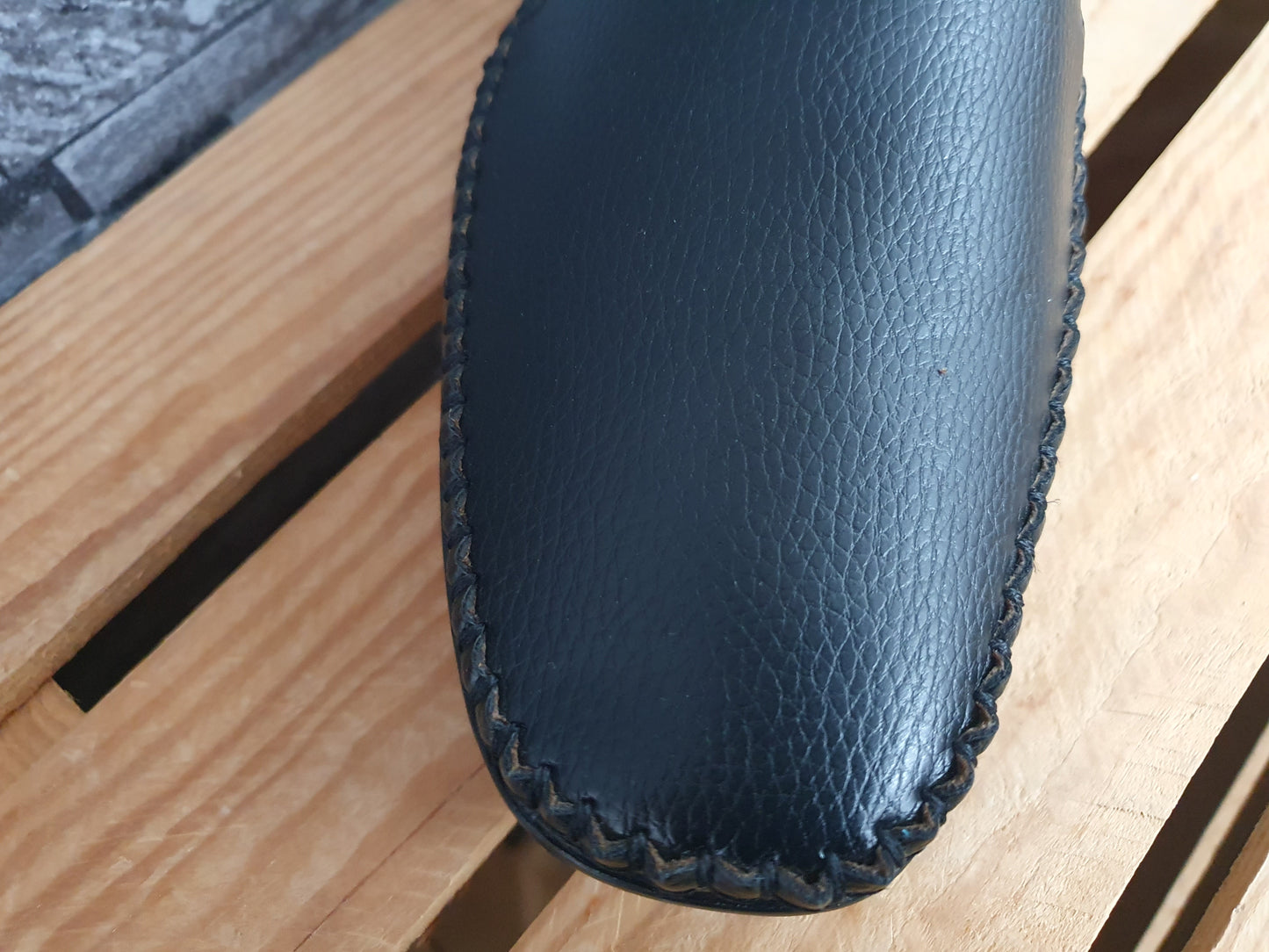 Herren Mokassins Slipper Schuhe Schwarz