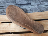 Scandi Damen Pantolette Sandalette Grau Flach