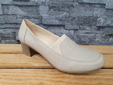 Damen Halbschuhe Schuhe Pumps Beige  Blockabsatz