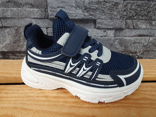 Kinder Sneaker Schuhe Freizeitschuhe Sportschuhe Textil  1 x Klett   Blau