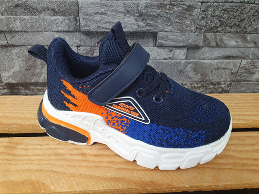 Kinder Sneaker Sportschuhe Schuhe 1 x Klett  Blau & Schwarz
