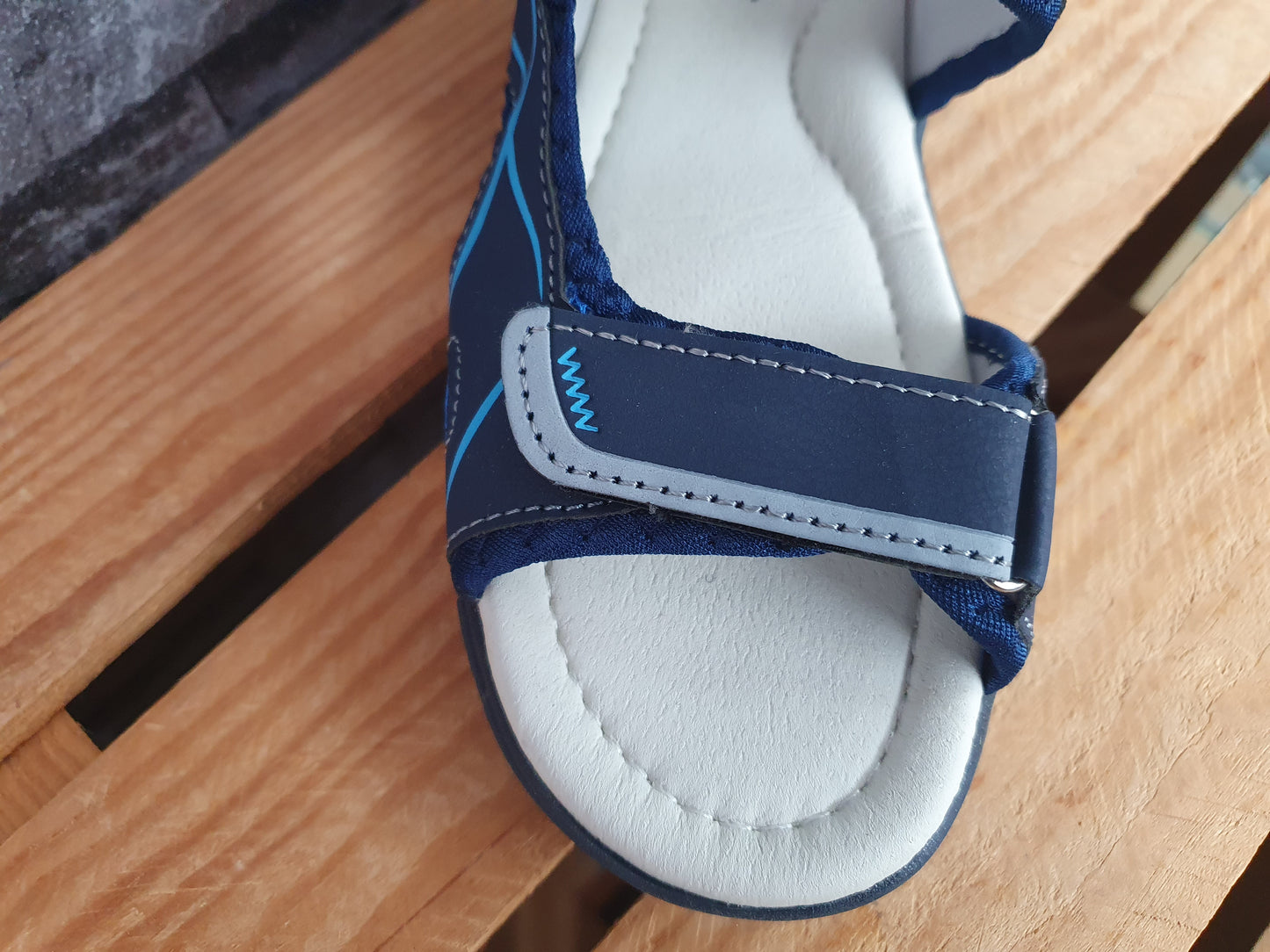 Kinder Sandalen Sandalette Schuhe Sommer 3 x Klett Blau & Grau &Schwarz & Braun