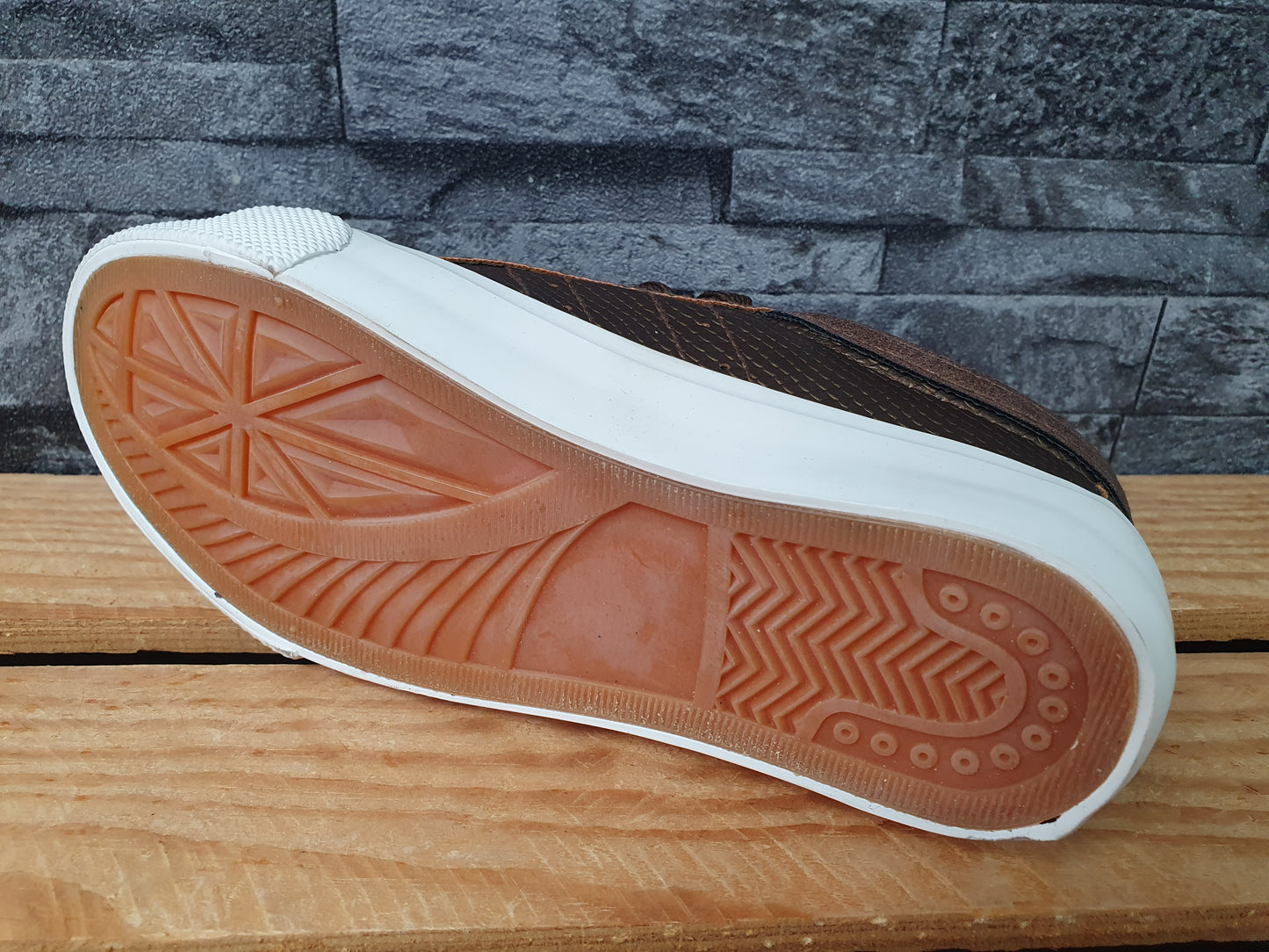 Kinder Sneaker  Schuhe Freizeitschuhe Braun Snake
