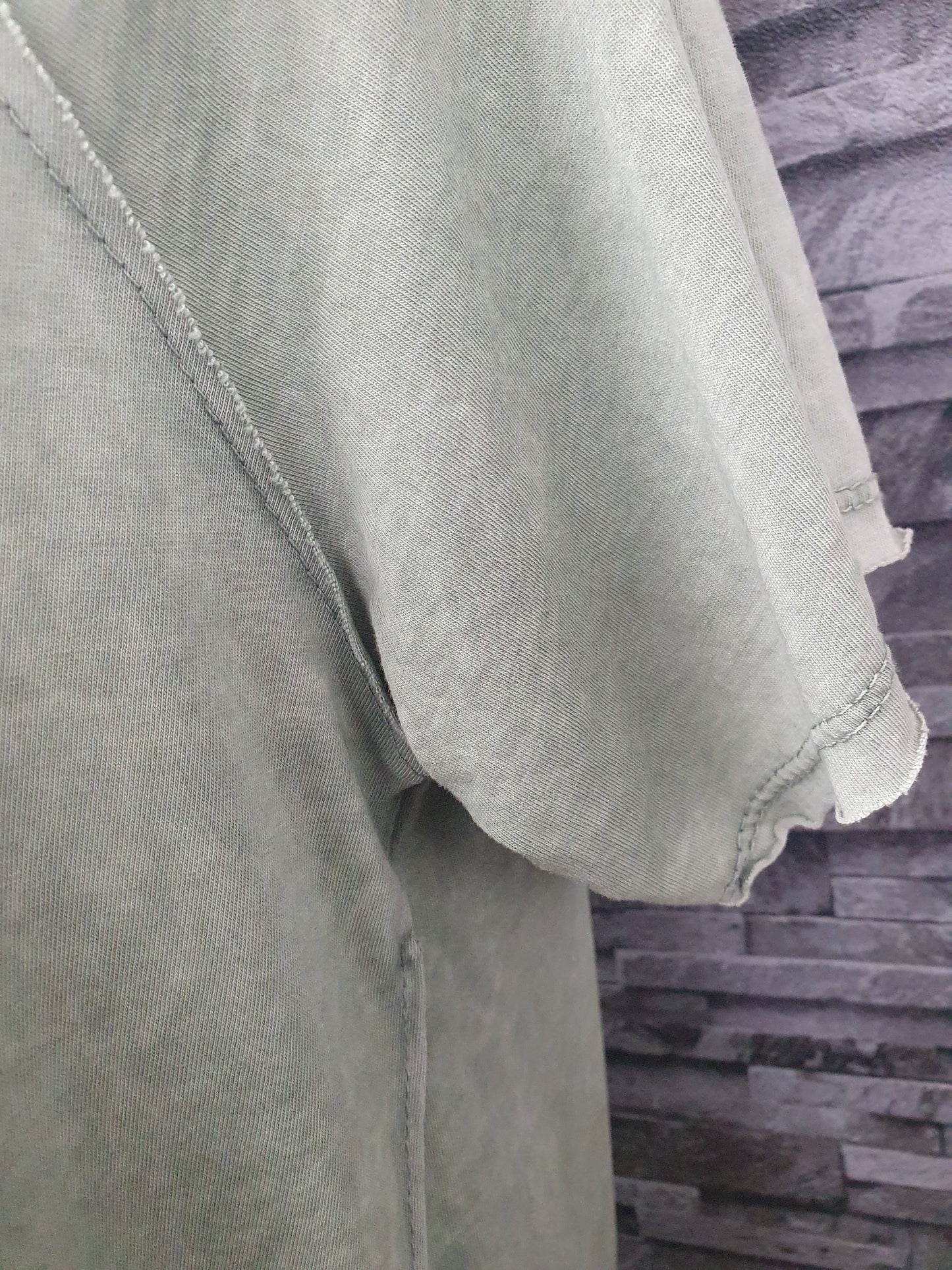Damen Made In Italy  Shirt Grün  & Blau Vintage  Einheitsgröße 38-44