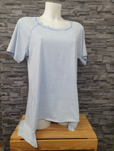 Damen Made In Italy  Shirt Grün  & Blau Vintage  Einheitsgröße 38-44