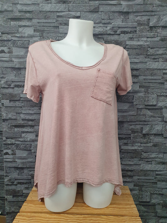 Made In Italy Shirt Rosa  Vintage Einheitsgröße Größe 38-42