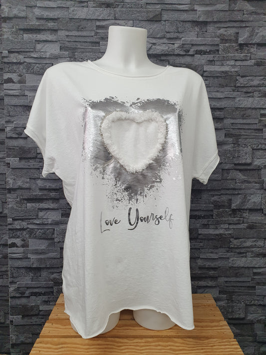 Made In Italy Damen Shirt Weiß Einheitsgröße  Größe  38-44