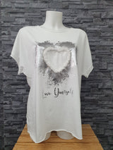 Made In Italy Damen Shirt Weiß Einheitsgröße  Größe  38-44