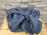 Made In Italy Damen Kleid Strandkleid Blau Pailletten Einheitsgröße