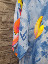 Made In Italy Kleid Sommerkleid Strandkleid Blau & Grün