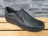 Damen Axel Comfort Leder Gesundheitsschuhe Weite H  Schwarz Gr.42