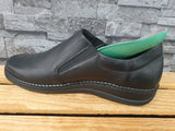 Damen Axel Comfort Leder Gesundheitsschuhe Weite H  Schwarz Gr.42
