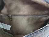 Damen Teddy Plüsch Bum Bag  Tasche Umhängetasche  Grau & Beige & Braun