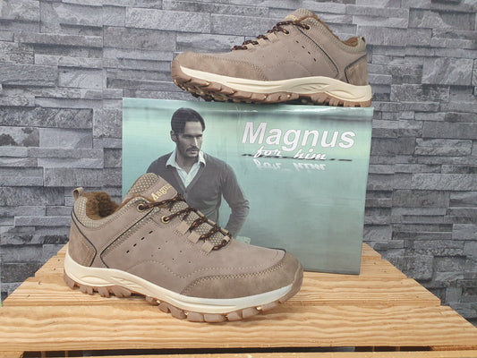 Magnus Herren Halbschuhe Herbst Winter Schuhe Gefütert Braun
