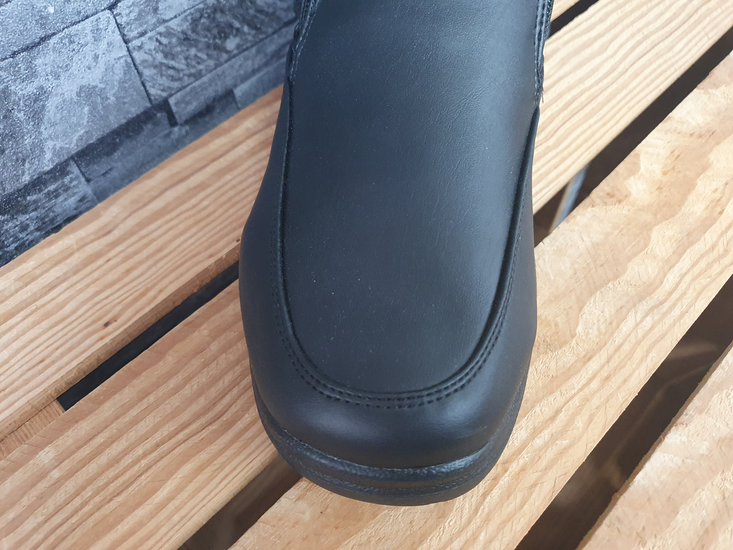 Magnus Herren Boots Warmfutter Schwarz 2 x Reißverschluss Schuhe Winterschuhe