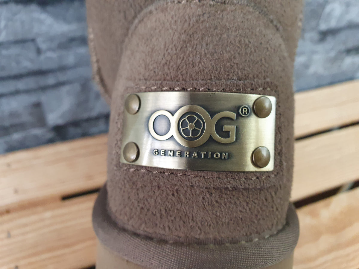 NEU! Original OOG Boots Short Khaki Braun  Wildleder Gr. 39