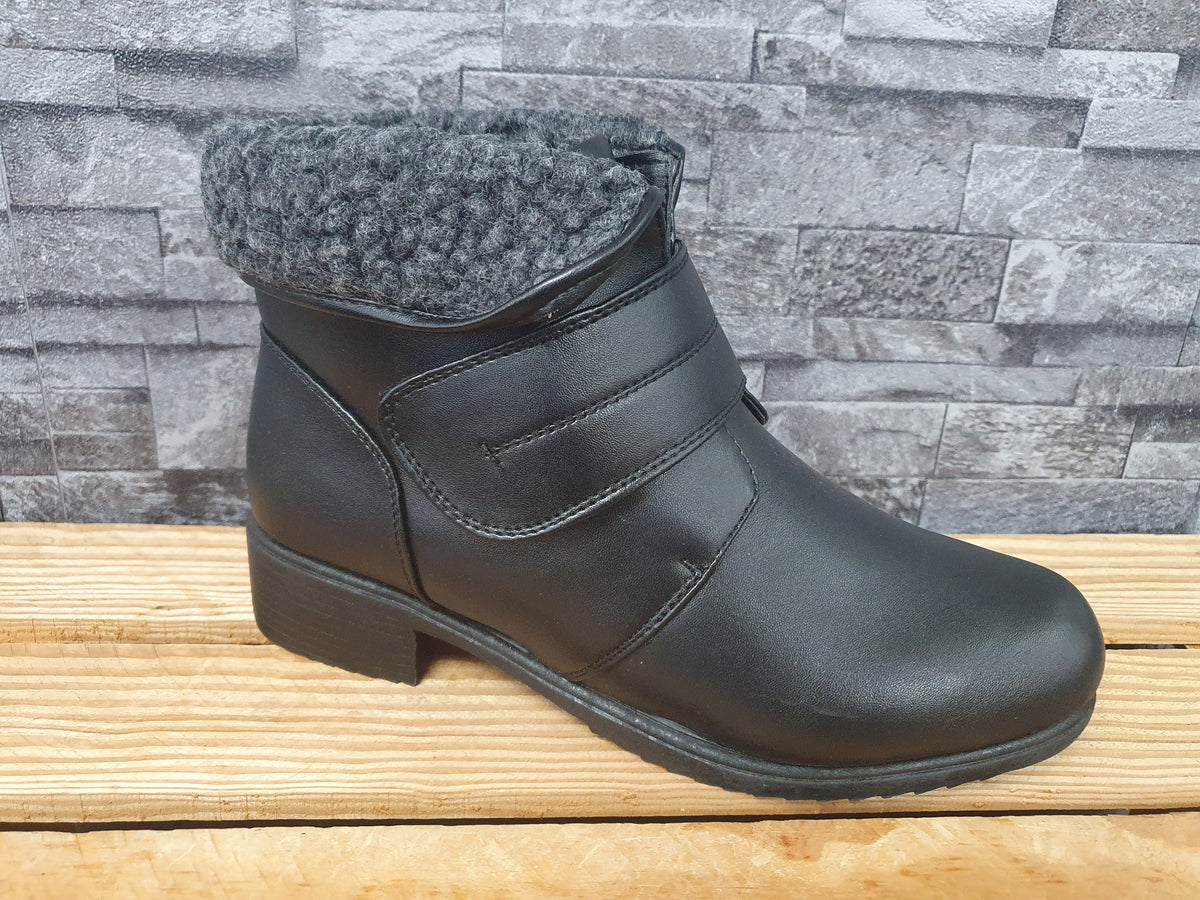Scandi Damen Winter Stiefelette  1 x Klett  Schweiz Gefüttert