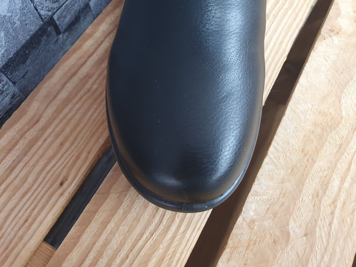 Damen Scandi Stiefelette Schwarz Geffütert Schuhe Winter