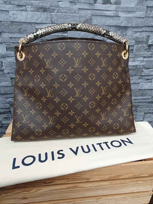NEU! Original Louis Vuitton Artsy MM Monogram Python Canvas
