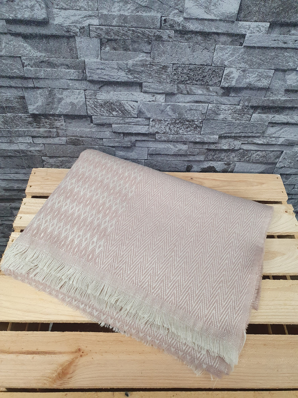 Modeschal Damen Schal  Winterschal Rosa Grün Viscose Wolle  Winterl