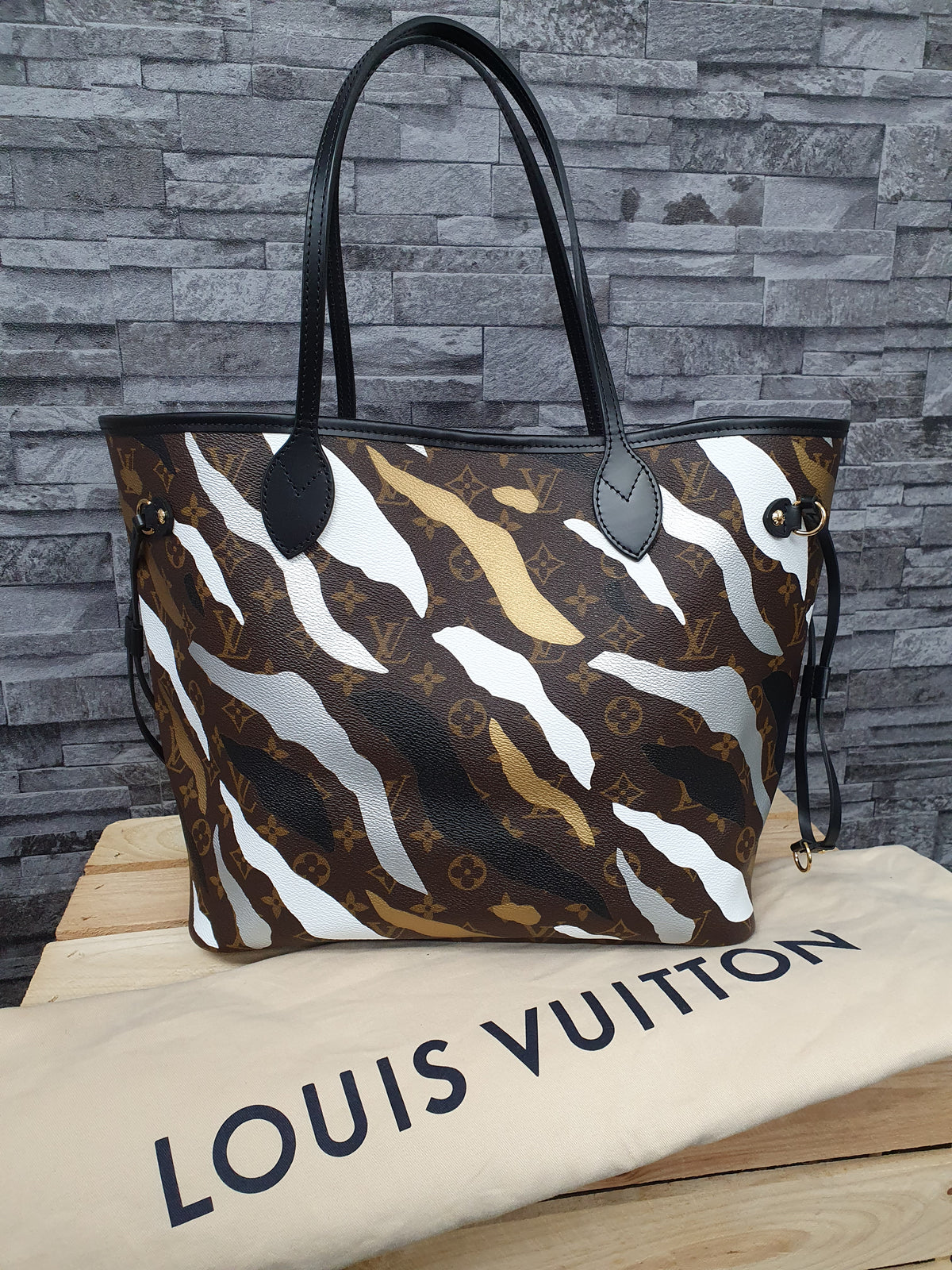 NEU! Original Louis Vuitton Neverfull MM Monogram Camouflage League Of Legends