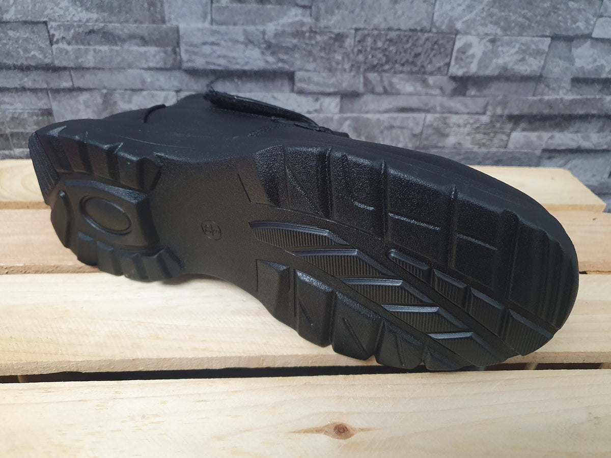 Magnus Herren Stiefelette Boots Schwarz Winter Gefütert 1 x Klett