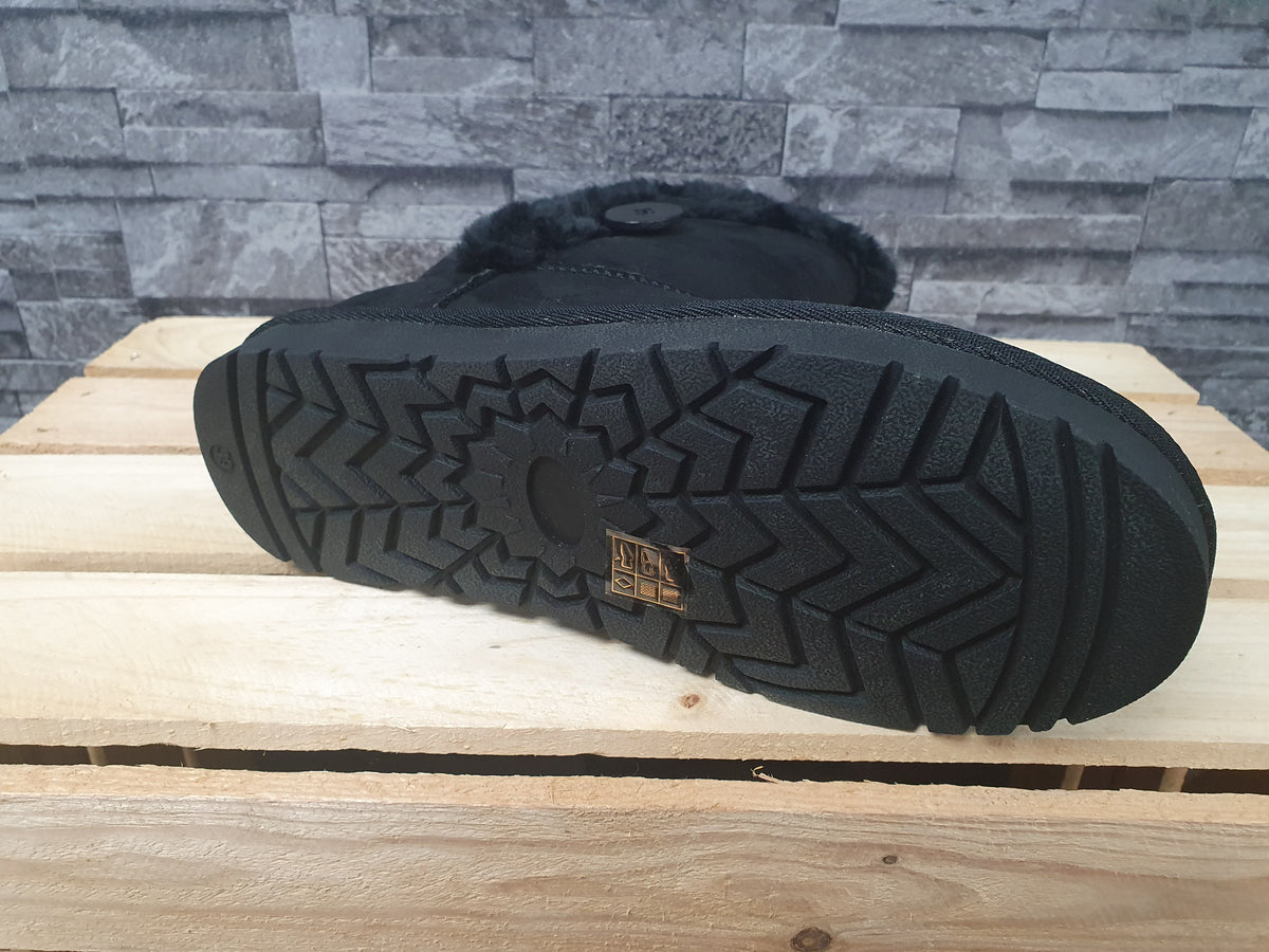 Damen Boots Schwarz Gefüttert Warm Winter