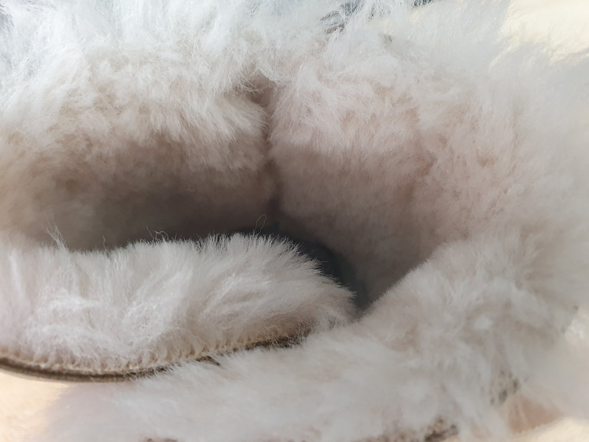 Baby Boots Mini Gefütert Winter Champagne Gold Kunstfell